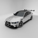 RevoZport BMW G80 M3 Race 乾式碳纖維戰鬥尾翼