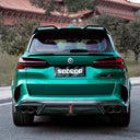 SOOQOO BMW F95 X5M 乾式碳纖維後下巴 帶燈