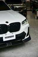 SOOQOO BMW G01 X3 / G02 X4 LCI SQ-V2 乾式碳纖維前下巴