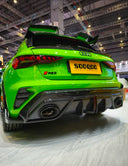 SOOQOO AUDI RS3 8YA Sportback 乾式碳纖維後保桿飾蓋